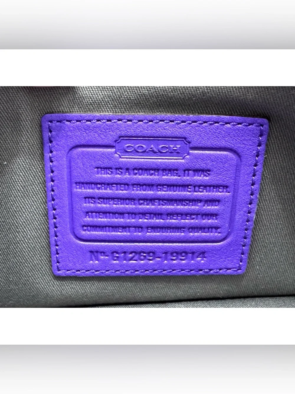 COACH Legacy Penny Crossbody Bag – ULTRAVIOLET PURPLE – Style 19914